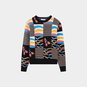 Vaara Motif 100% Cotton Sweater Women’s Size M Multicolour